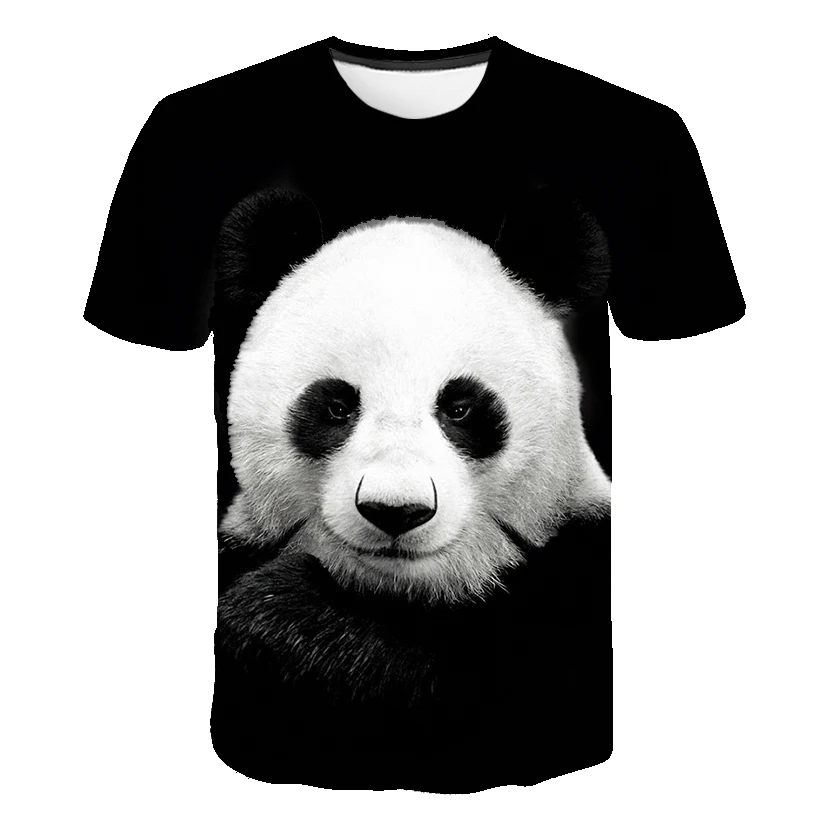 

Panda Funny Animal Cool Cute T Shirts Kids Boys Clothes Panda Short Sleeves Casual Streetwear Girls Fashion Casual T Shirts