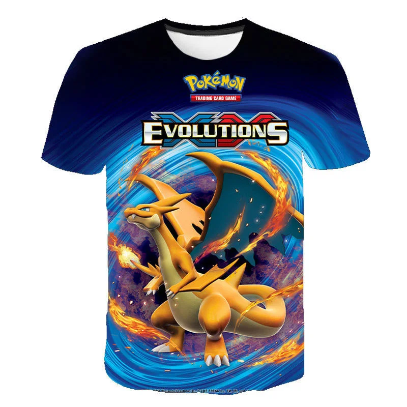 

Japan Anime TShirt Cartoon Baby Kids Boys Girls Children Short Sleeve Summer Children Clothing -Pokemon Pikachu Print 3D T shirt