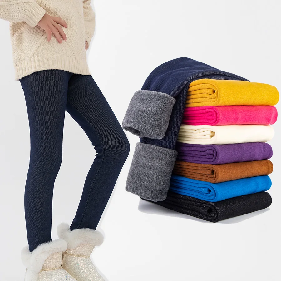 

Warm Girls Winter Lined Leggings Pants 3-11 Sheecute Fleece For Kids Years