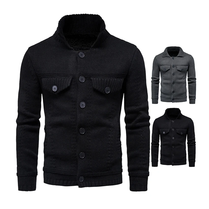 

Sweater Coats Men New Fashion Spring Autumn Men's Casual Long Solid Color Knitted Jacket Male Sweater Cardigan Coats