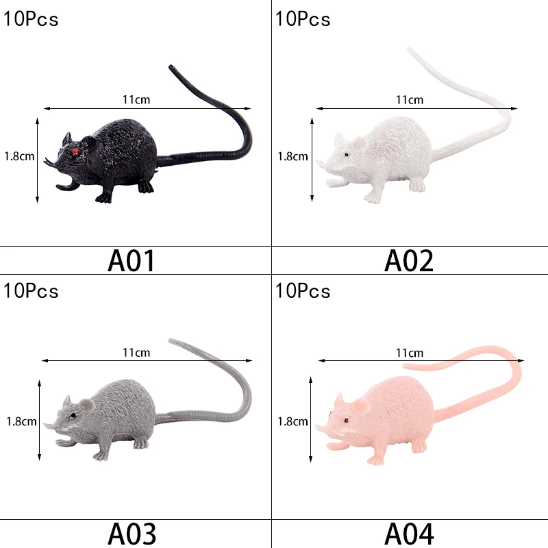 10 шт. искусственные игрушки-мышки для детей