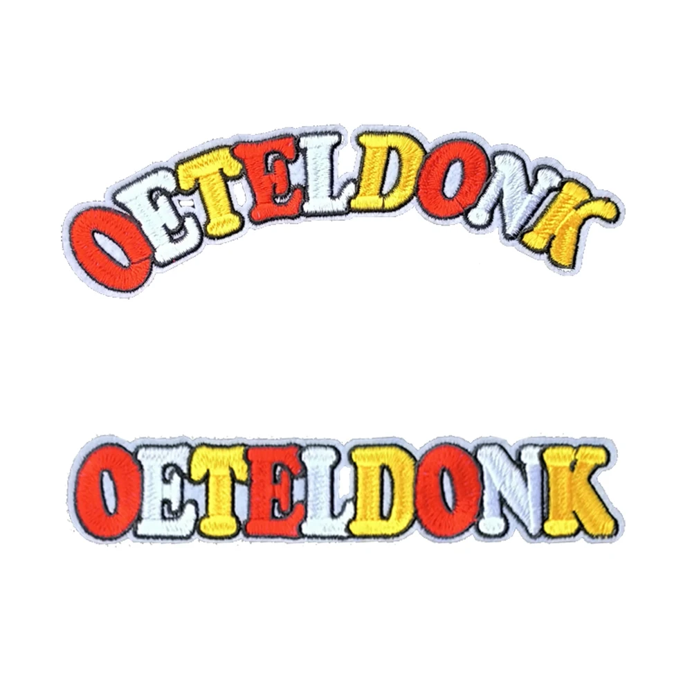 Oeteldonk карнавальные эмблемы, красные, белые, желтые нашивки для одежды, вышитая вышивка, нашивка, значок