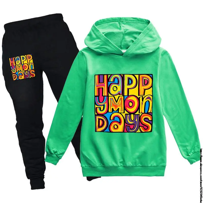 Модная детская одежда Happy Mondays с мультяшным принтом футболка для мальчиков и