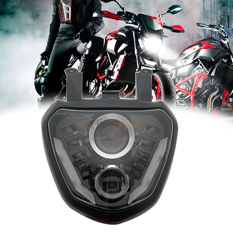 Светодиодный налобный фонарь MT07 FZ07 DRL 2014 2015 2016 2017 мотоциклетная фара mt07 для YAMAHA MT 07