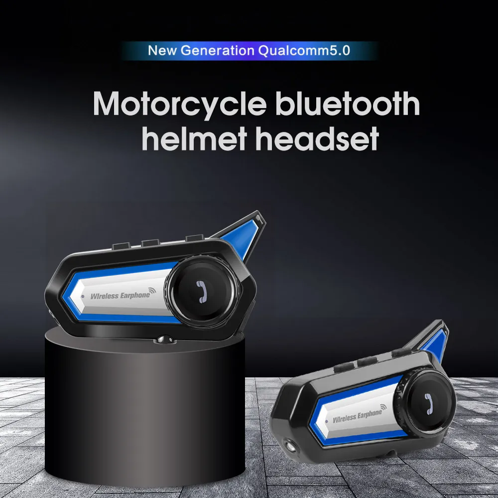 

BT31 Motorcycle Helmet Headset 1000mAh Battery Waterproof Cycling Bluetooth Noise Reduction Earphone With Flashlight