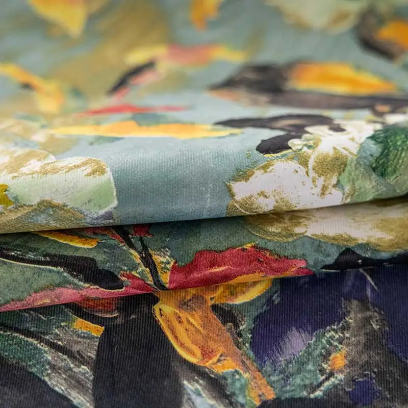 Цветочные плотные шторы в американском стиле картина для гостиной толстая Штора