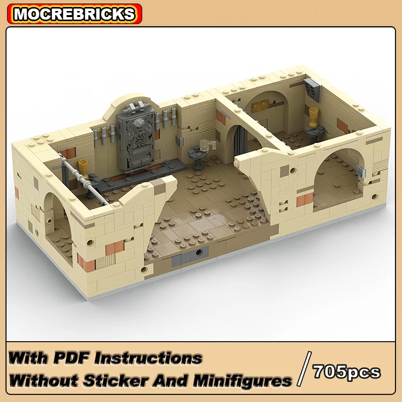 MOC-177564 Звездный фильм пустынный дворец Hutts замок модульная архитектура