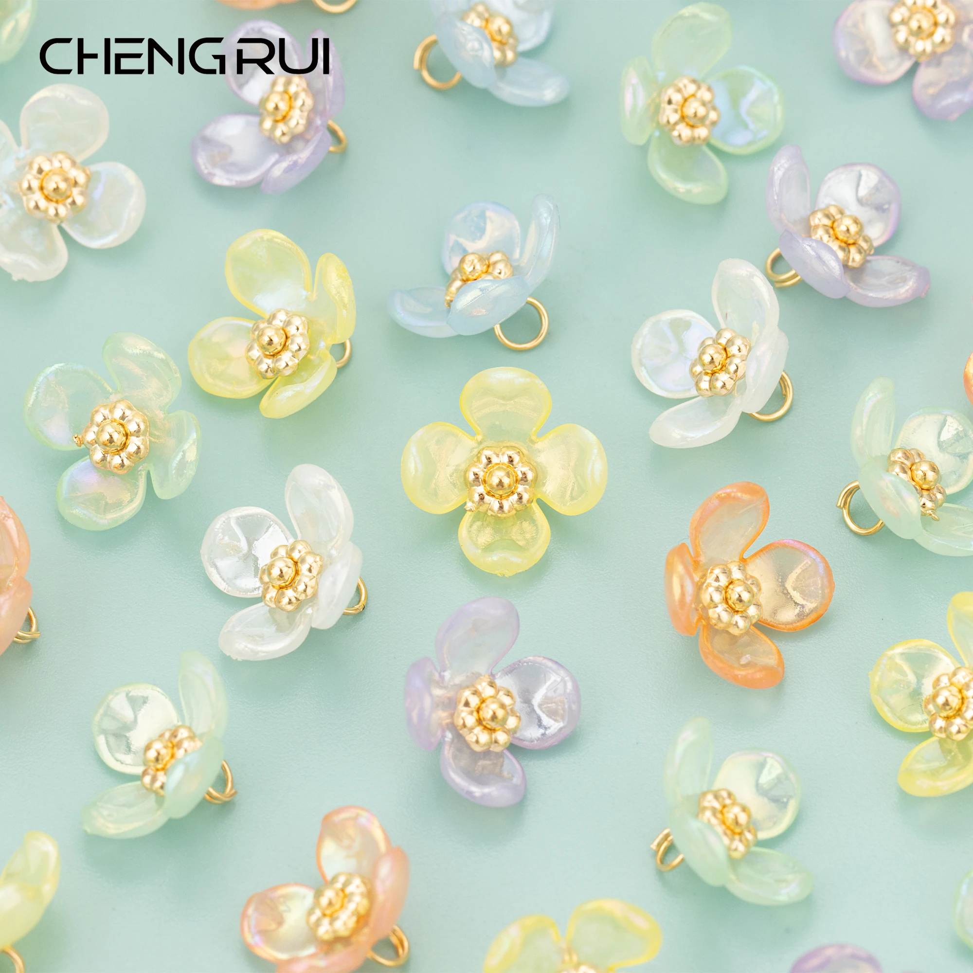 Фото CHENGRUI 50 шт./лот, MG38, ювелирные аксессуары, подвески, подвески своими руками, ручная работа, форма цветка, серьги «сделай сам», фурнитура для изготовления ювелирных изделий №1