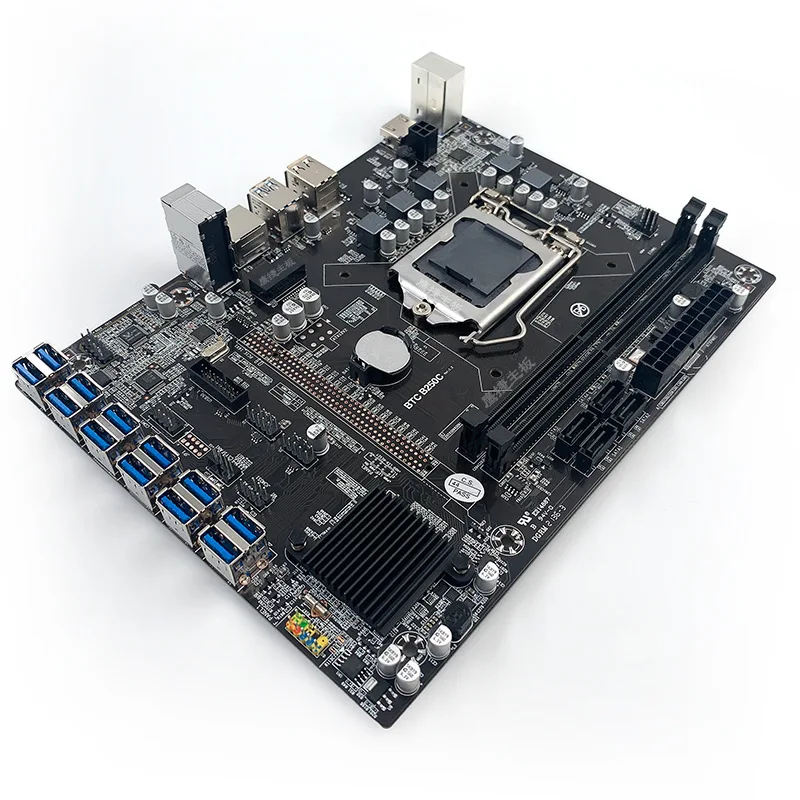 BTC-B250 Mining материнская плата 12xusb 3 0 до PCI-E 16X слот для графической карты DDR4 макс. 16 ГБ