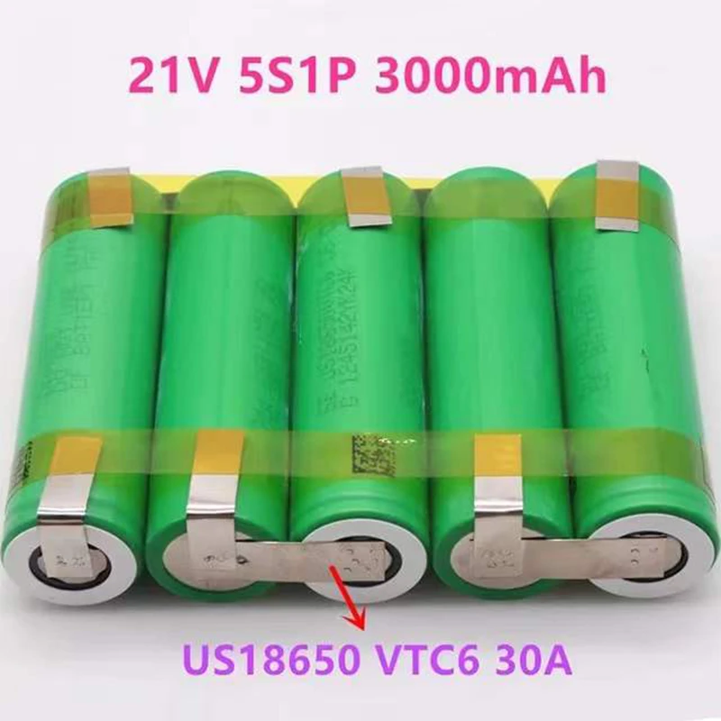 

12V 18650 VTC6 battery 3000mAh 30amps for 12.6v screwdriver battery weld soldering strip 3S1P 12.6v battery pack (customize)