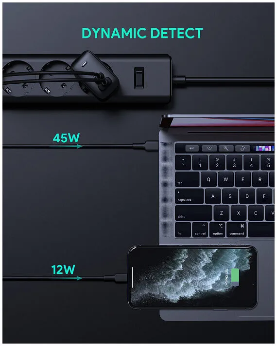 Сетевое зарядное устройство Aukey Omnia Mix PD 65W USB-A/C цвет Черный | Аксессуары для
