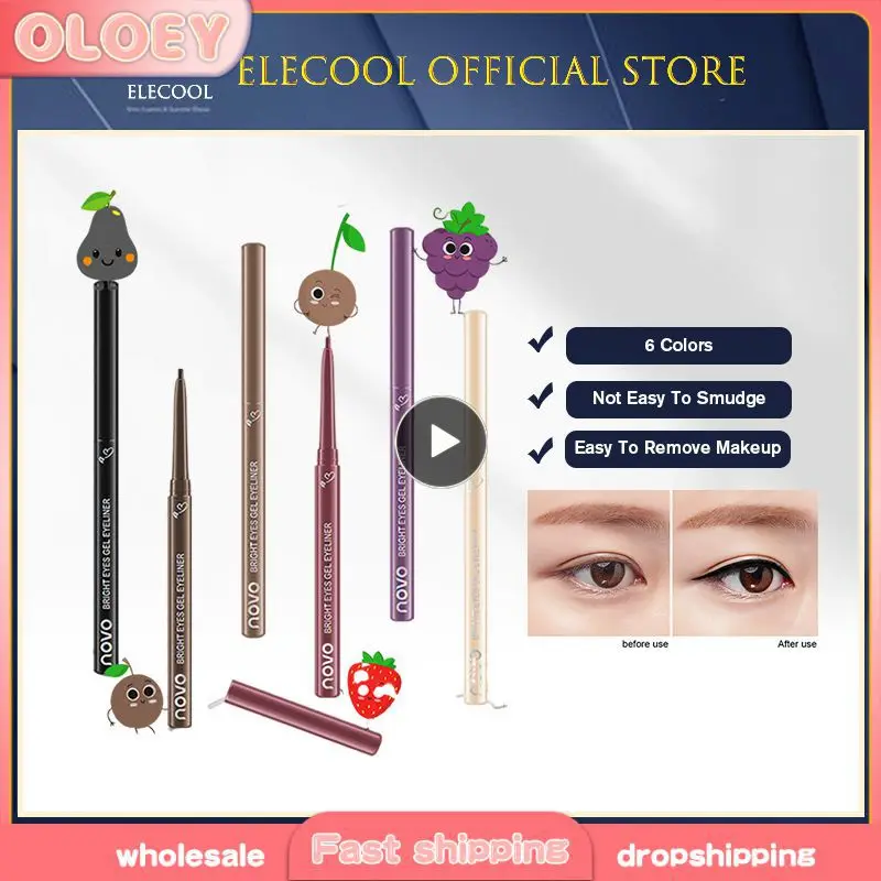 

6color novo gel eyeliner pen 6 color gel eyeliner pen long-lasting waterproof sweat-proof no smudging eye makeup Eyeliner TSLM1