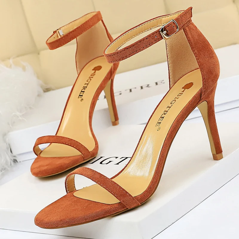 

Босоножки женские замшевые с открытым носком, фетиш туфли на высоком каблуке 8 см, босоножки из флока, обувь для невесты, свадьбы, вечеринки, ...