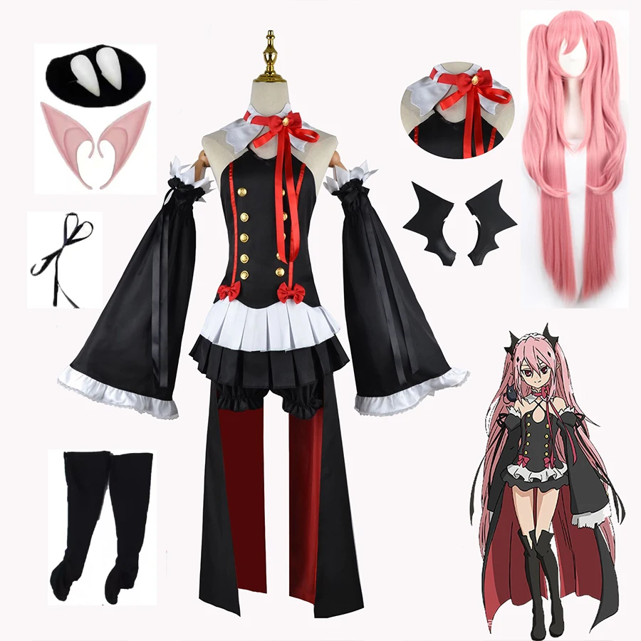 

Костюм для косплея аниме сераф из конца Овари без серафа края тепес, костюм для косплея, платье, комплект униформы, женский костюм для вечери...