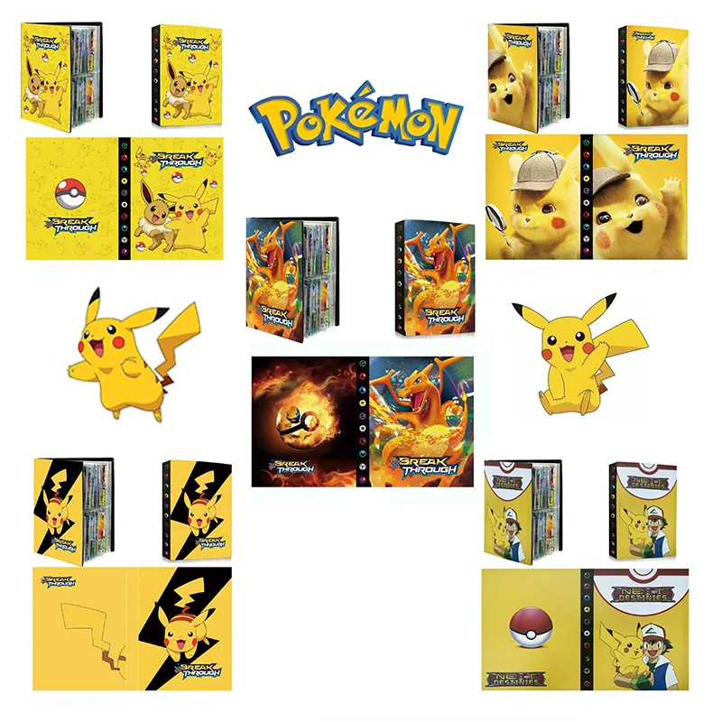 

Pokemon 240 Pcs Cards Album Book Map Anime Pikachu Binder Notebook Protection Charizard Booklet Collectible Card Holder Toy Gift