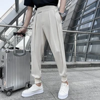 2022 high quality men business dress pants formal office social suit pants casual slim wedding trousers streetwear costume homme