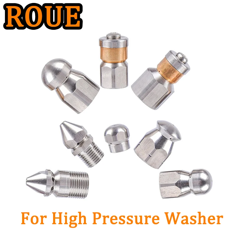 

ROUE High Pressure Hose Nozzle Sewer and Sewage Nozzles for Screwdriver Washer Nozzles Pressure Water Carcher