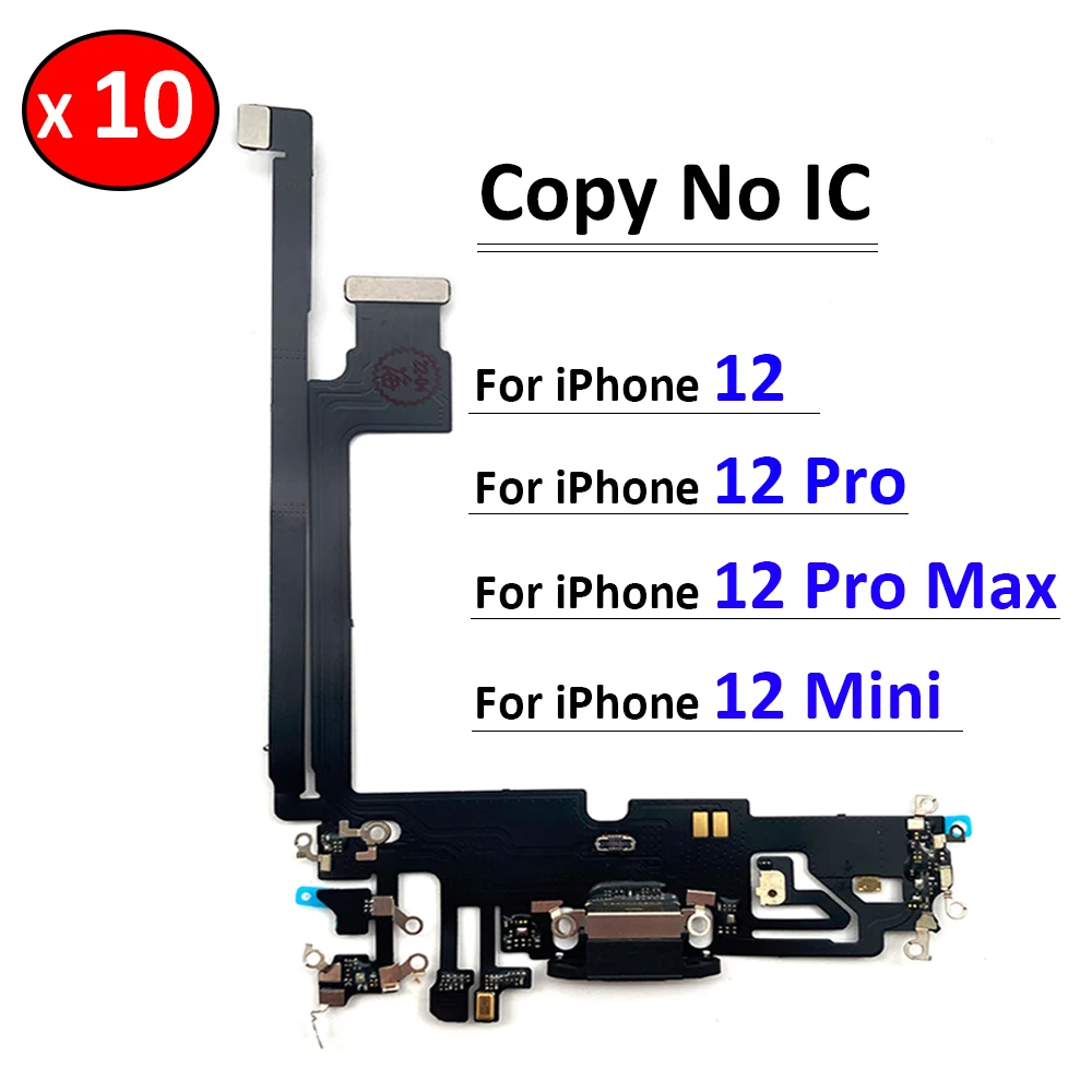 10Pcs/Lot, USB Micro Charger Charging Port Dock Connector Microphone Board Flex Cable For iPhone 12 Pro 12Pro Max
