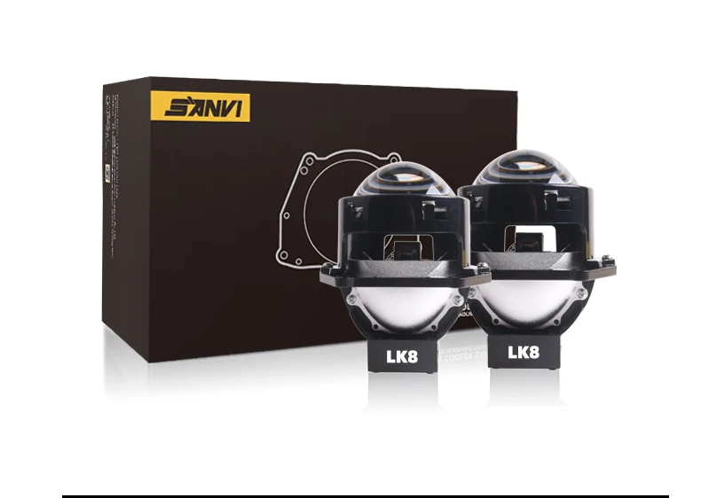 

Sanvi LK8 Bi светодиодный объектив проектора 120 Вт 6000 К 3,0 дюйма для светодиодных фонарей Hella, диодный светодиодный фонарь для проектора, автомобильные аксессуары