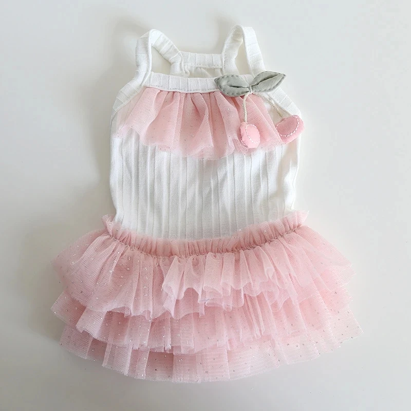 

Cute Dog Wedding Dress Summer Puppy Clothes Cat Yorkshire Bichon Poodle Pomeranian Shih Tzu Maltese Outfits Pet Lace Tutu Skirt