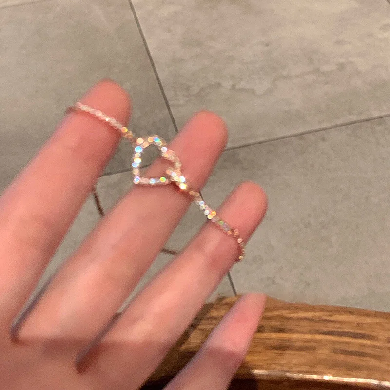 

2022 New Inlaid Zircon Sparkling Heart Bracelet Women's Personality Fashion Unique Design Bracelet Wedding Jewelry Birthday Gift
