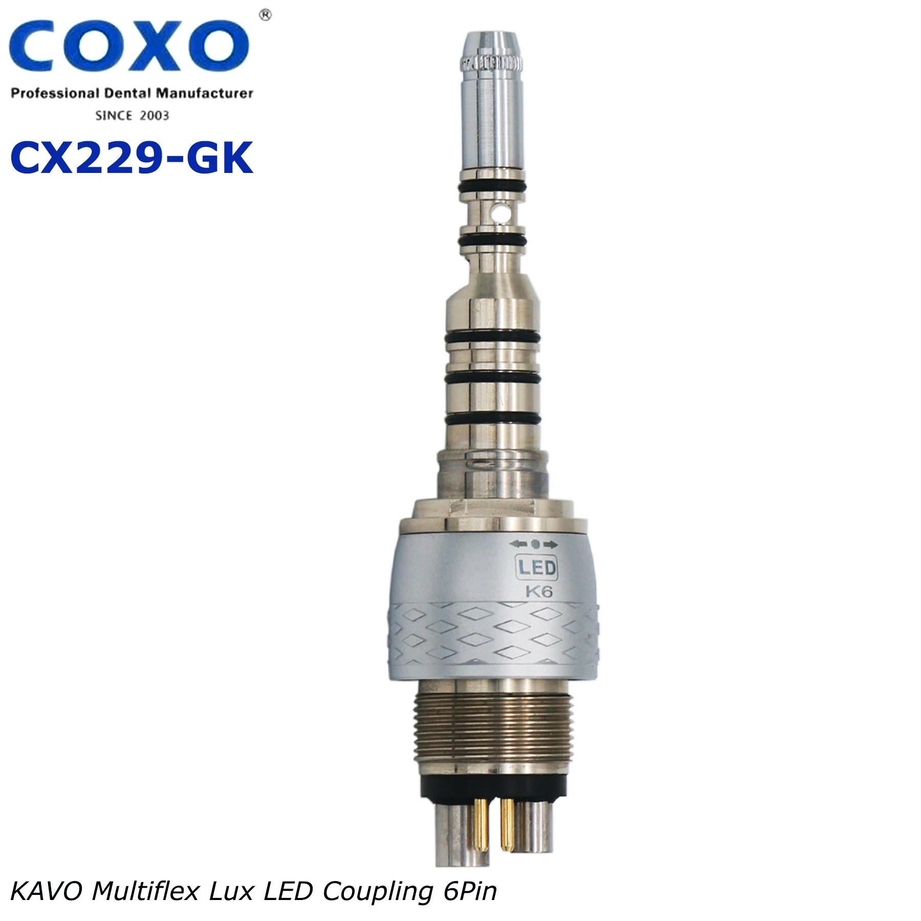 

COXO Dental LED Quick Coupling KaVo MULTIflex Style 6 Holes With Light CX229-GK Dental Odontología