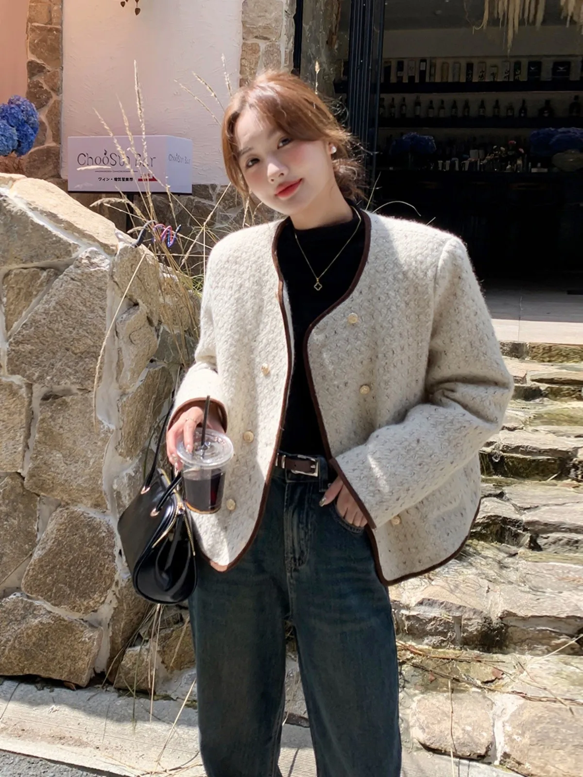 Beige Graceful Short down Outerwear Women 2024 Winter New High Sense Fried Street Thick Loose Top