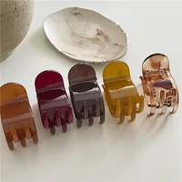 korean new design three tooth claw clip ins texture transparent women hair accessory acrylic plastic hair claw