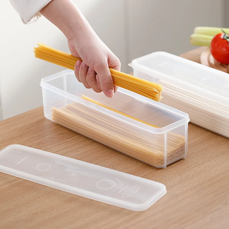 

Refrigerator Preservation Storage Spaghetti Cover Box With Home Container Storage Noodle Box Kitchen Noodle Cereal Box Storage