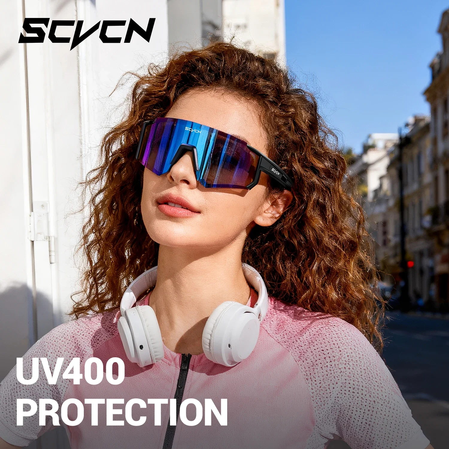 Фото SCVCN солнцезащитные очки для занятий спортом на открытом воздухе UV400, очки для бега на открытом воздухе, мужские солнцезащитные очки для горного велосипеда, женские очки для шоссейного велосипеда №3