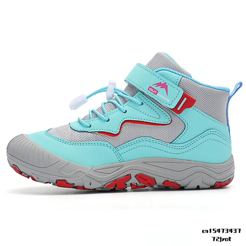 

Children Fashion Hiking Shoes Boys Girl Non-slip Winter Warm Tactical Sneakers Kids Outdoor Footwear Female Hiking Boot Rubber