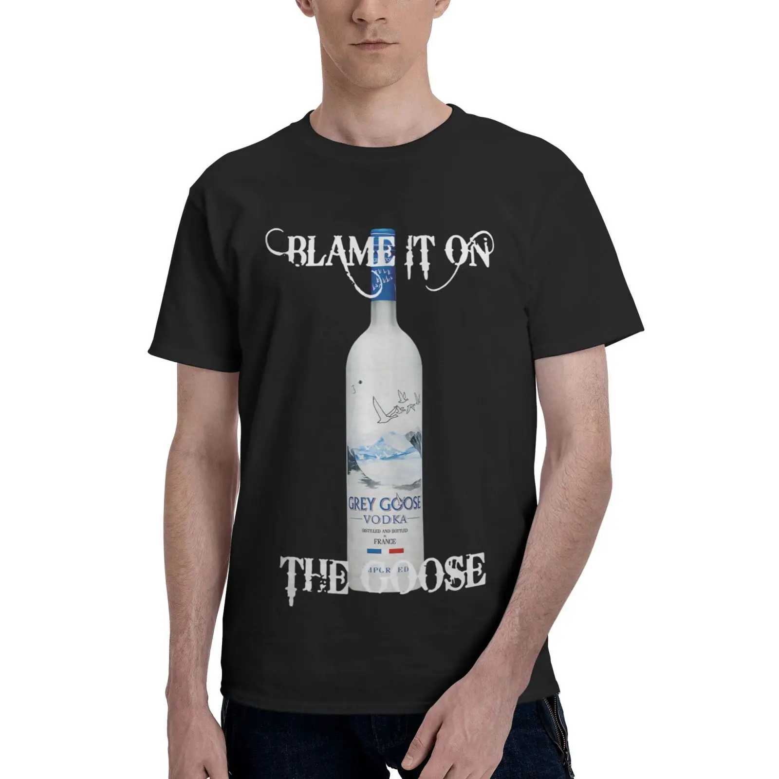 

Blame It On The Grey Goose Men T-Shirt T-Shirts Man T-Shirts Tops Men's Cotton T-Shirt Short Sleeve T-Shirts Oversized T Shirt