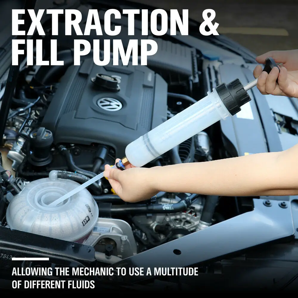 

500cc/200cc Oil Fluid Extractor Auto Oil Change Syringe with Hose Manual Fuel Suction & Filler Fluid Oil Change Evacuator Pump