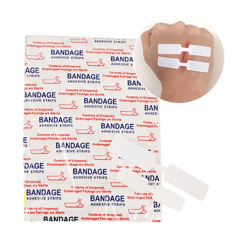 

10pcs/lot Sutureless Patch Wound Strain Plaster Skin Closure Srips Children Band Aid Quick Wound Suture Patch Adhesive Bandages