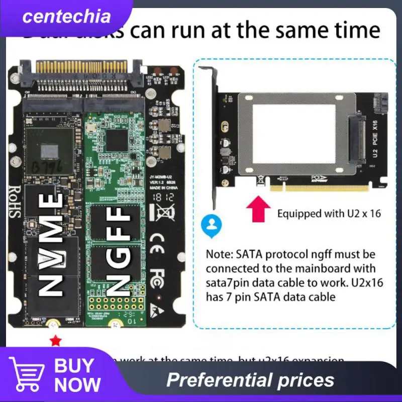

Pcie3.0 X4 Sata M.2 To U.2 Expansion Card Dual Interface 5a High Power U2pcb U.2 Adapter Card High-speed M.2 To U.2