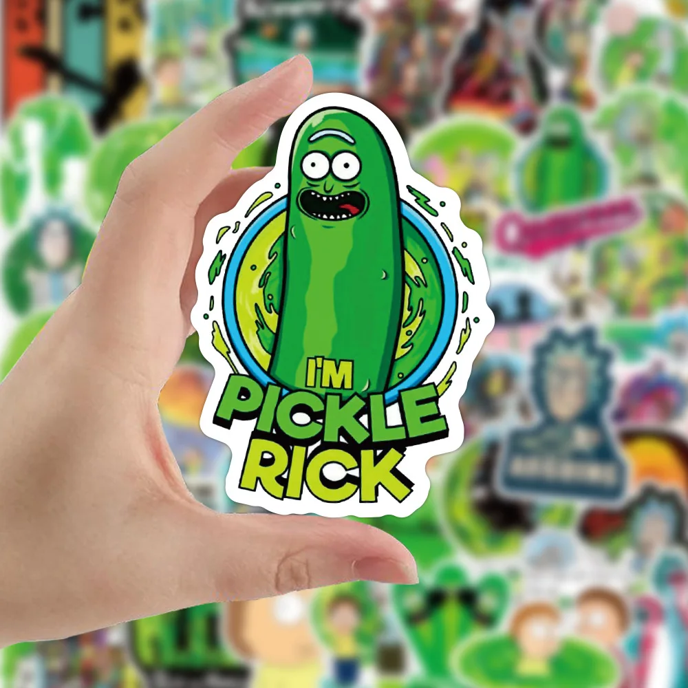 50 новых наклеек с граффити Рик и Морти водонепроницаемые наклейки на чемодан