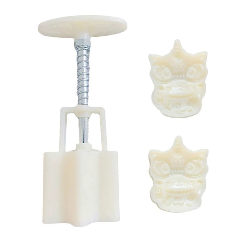 

Пластиковая форма для лунного торта, 50 г, штампы в виде льва, форма для печенья, форма для печенья, ручной формовщик в виде Луны, инструмент дл...