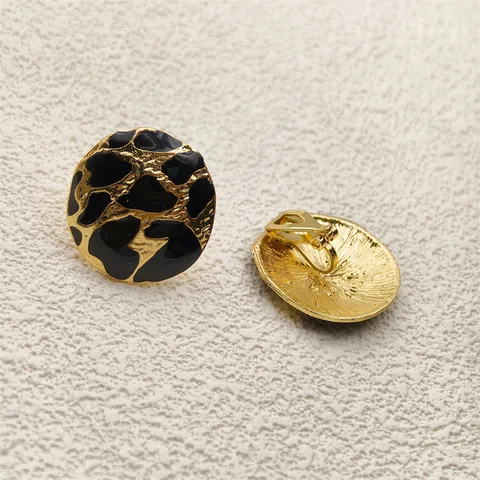 Серьги-клипсы Gamonitor с леопардовым принтом