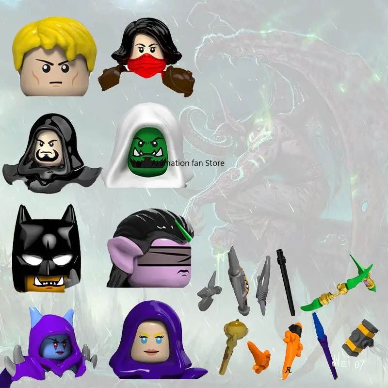 

8Pcs Miniblock Assembling World of Warcraft Games for Kids Illidan Sar Guardians Weapons Mini Blocks Children's Toys Gift Pg8165