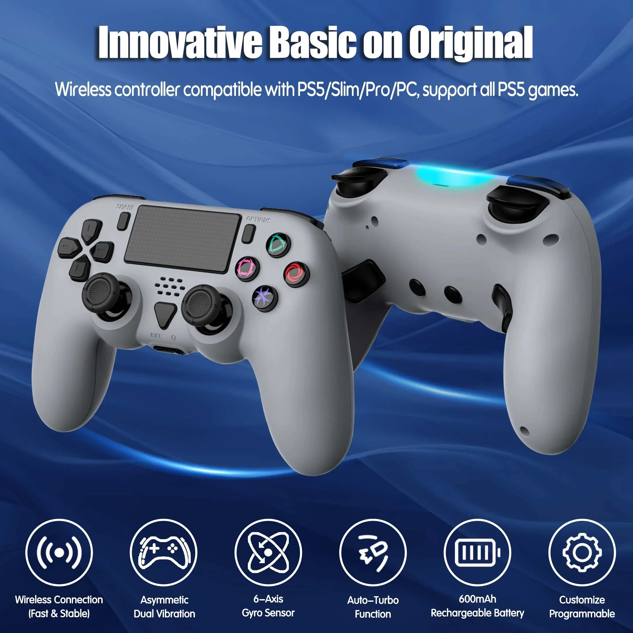 Контроллер Playstation 5 Bluetooth-геймпад для PS5 консоль mando с функцией программирования