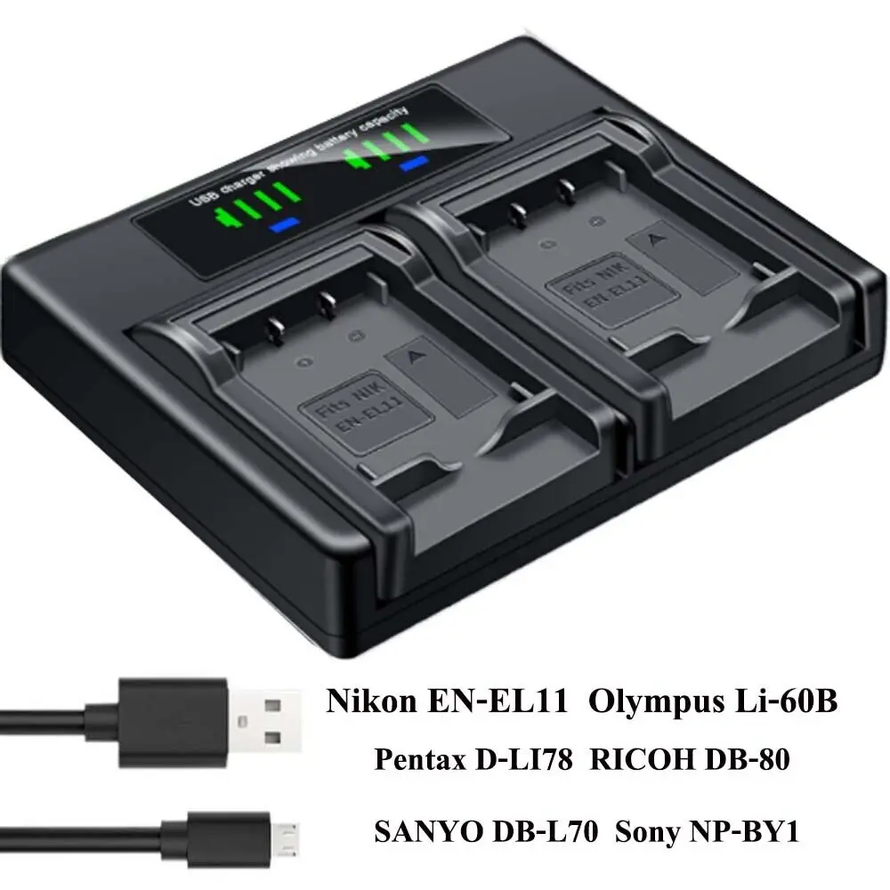 

Dual Battery Charger For SANYO DB-L70 Xacti DMX-E10 Xacti VPC-E10