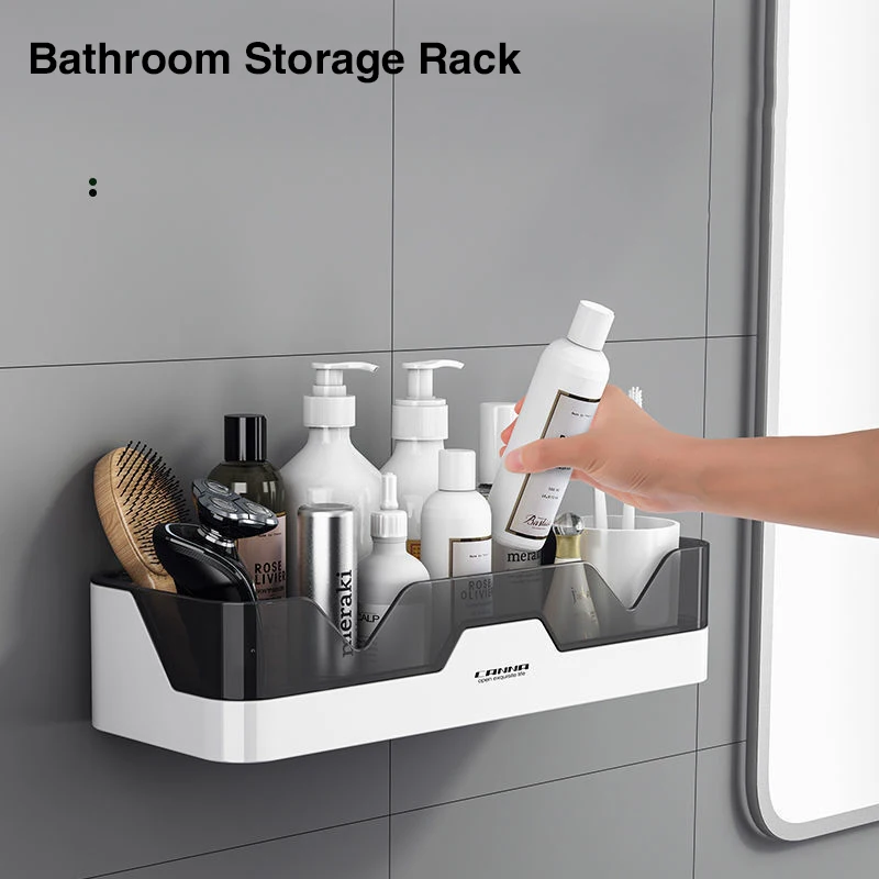 

Bathroom Wall Hanging Storage Rack Hair Water Cosmetics Organizing Rack Plastic Waterproof Shower Bathroom Accessories