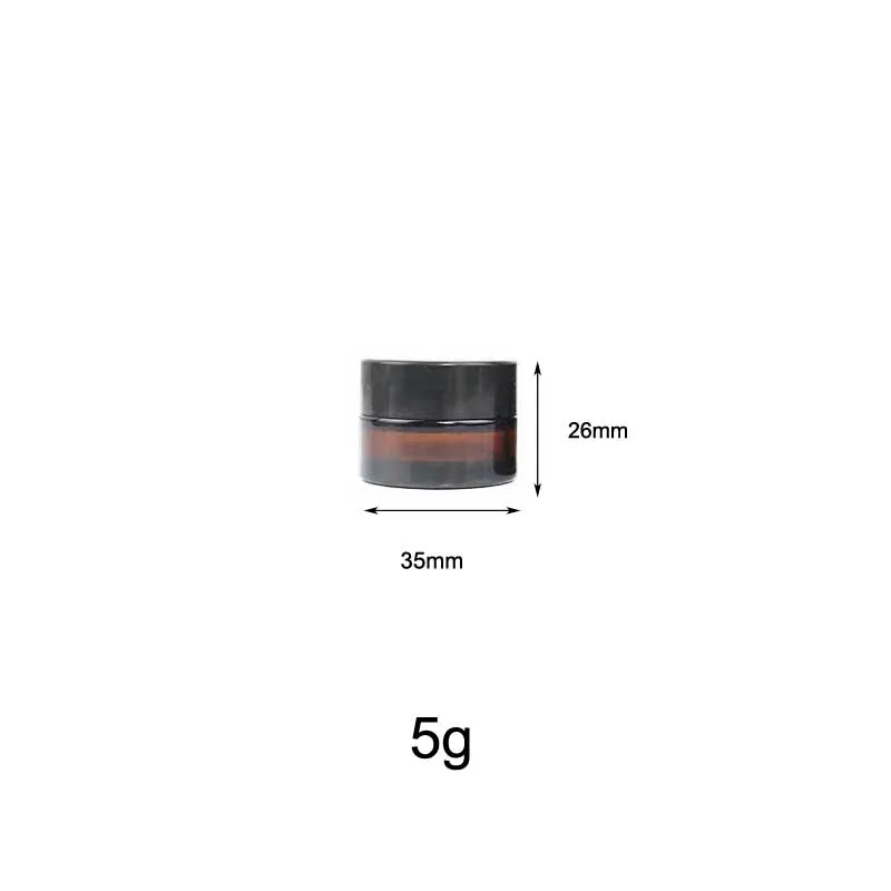 10 шт./компл. 5 мл янтарная стеклянная косметическая банка г крем для лица