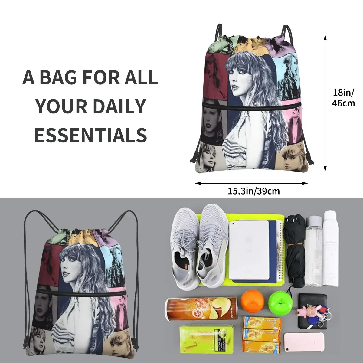 Рюкзак на шнурке для школьников и учебников