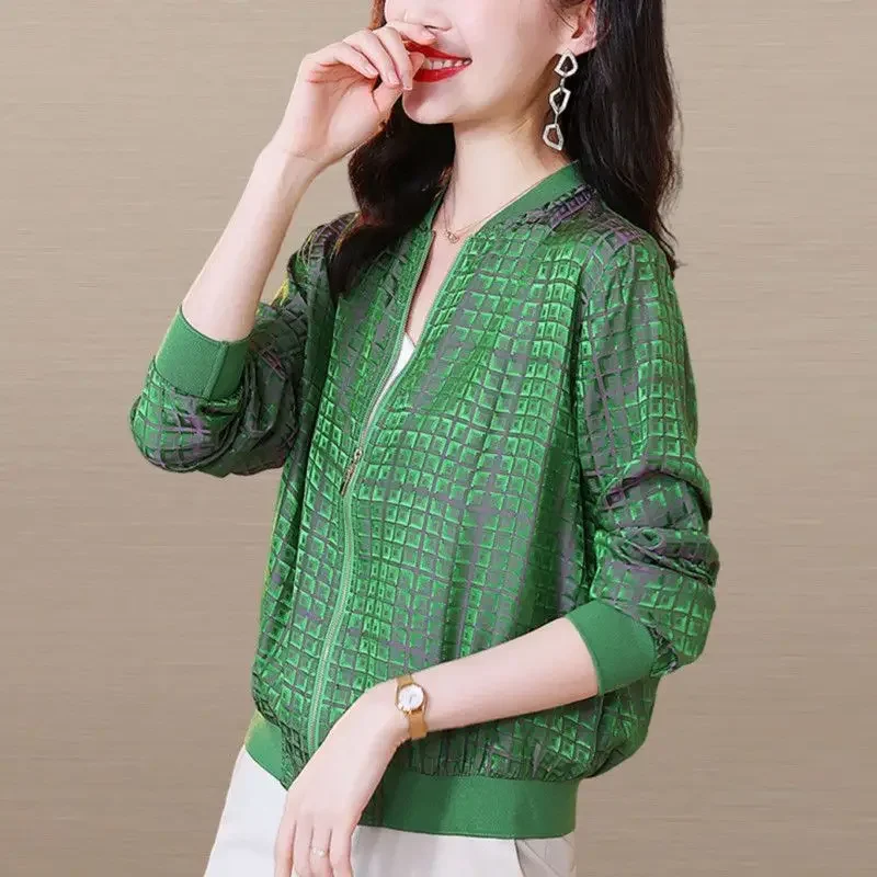 Бейсбольное пальто-авиатор с решетчатым принтом женская роскошная повседневная