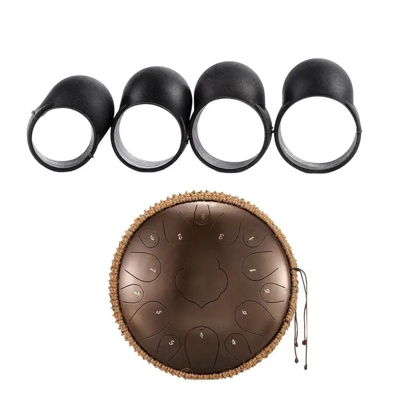 

4PCS Drum Finger Sleeve Knocking Playing Finger Cover For Steel Tongue Drum Percussion Instruments Accessories