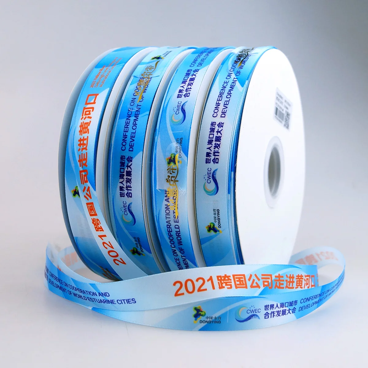 Атласная декоративная лента с сублимационной печатью на заказ шнурок для