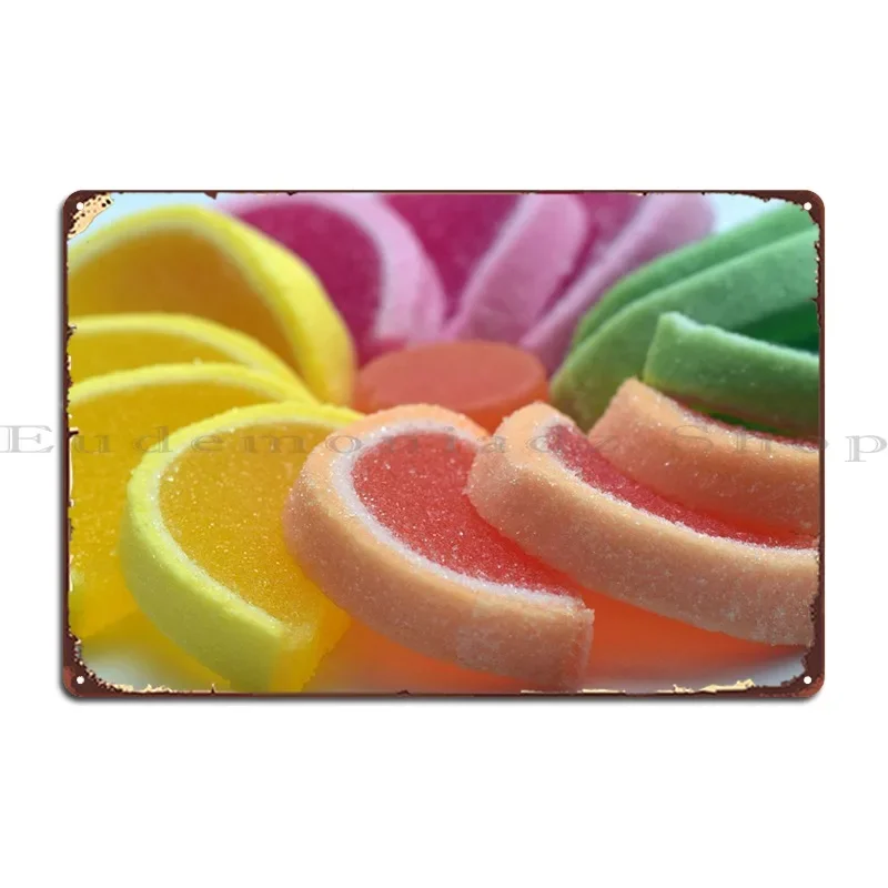 Цветные конфеты металлическая табличка постер персонализированная настенная