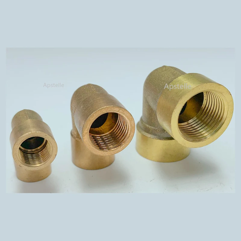 Elbow Female 1/8" 1/4" 3/8" 1/2" 3/4" Thread Brass Pipe Equal Nipple Fittings Quick Adapters Connectors Copper |
