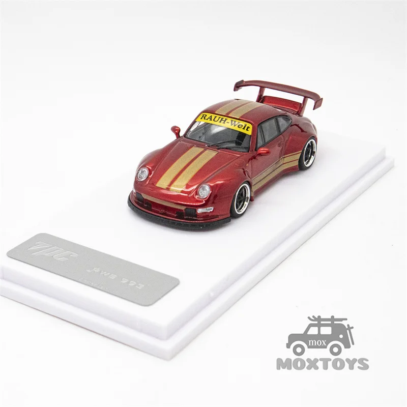 Литая под давлением модель автомобиля TPC 1:64 RWB964/RWB993 Metallic Red Limited500